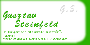 gusztav steinfeld business card